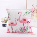 Custom Cushion Cover Custom Pink Flamingos Velvet Pillow Case Cushion Cover Factory